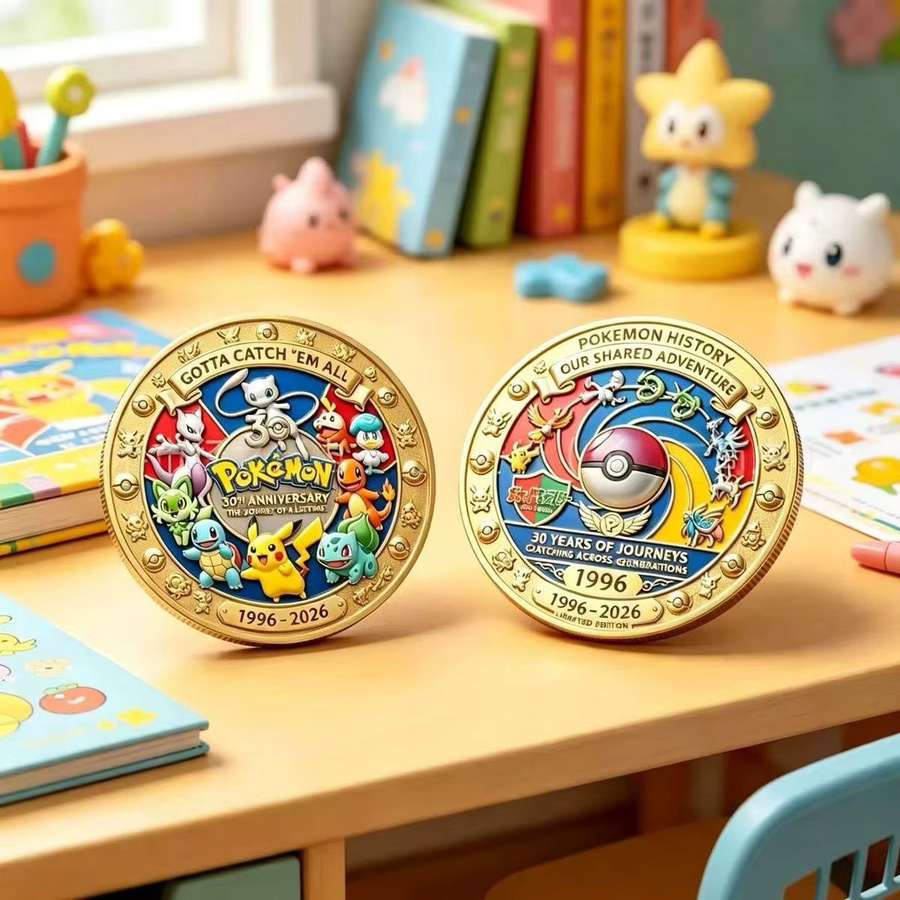 KAYOU Pokemon 30. Jubiläums-Gedenkmünze 1996-2026 Pikachu Metallmedaille - Bild 2