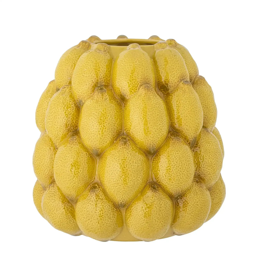 Bloomingville Keramikvase aus Steingut in Gelb Limone, Höhe: 22 cm - Bild 1