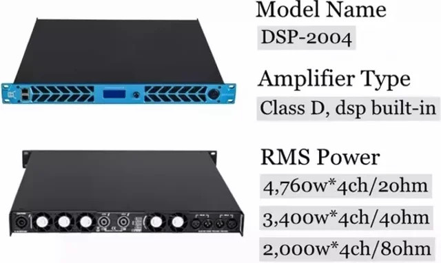 CVR Professioneller Digitaler DSP-Leistungsverstärker für DJ-Audio und Lautsprecher in Blau - Bild 1
