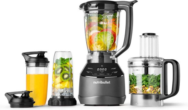 NutriBullet Triple Prep System 3-in-1 Küchensystem NBF580B Schwarz und Grau - Bild 1