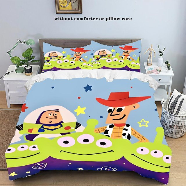 Toy Story Bettwäscheset mit Buzz Lightyear und Woody von Lodestar, 2-3-teiliges Set aus Mikrofaser, Multicolor, B/H: 245 x 210 cm - Bild 1