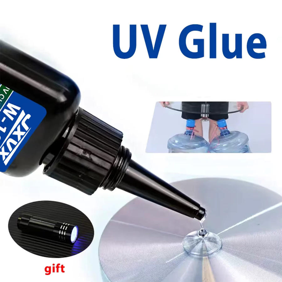UV-Harzkleber Set mit UV-Lampe für DIY-Schmuckherstellung, hochtransparenter UV-härtender Kristallharz-Klebstoff in Transparent - Bild 1