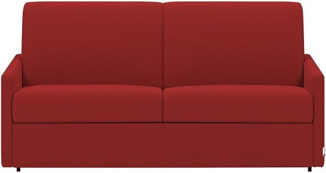 Vente-unique Schlafsofa Calife in Rot mit Stoffbezug und Schaumstofffüllung, Breite: 170 cm - Bild 1