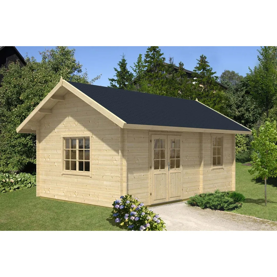Alpholz Gartenhaus Arizona Blockhaus mit Satteldach in Braun, B: 678 cm, T: 490 cm, H: 296,7 cm - Bild 2