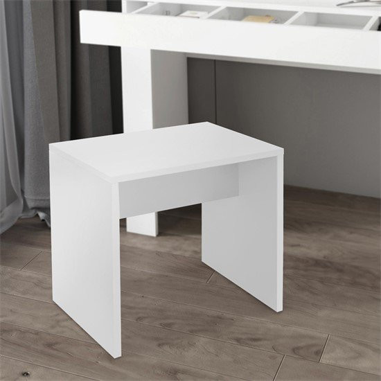 Sitzhocker ML-Design in Weiß, B/T/H: 40 x 36 x 41 cm - Bild 1