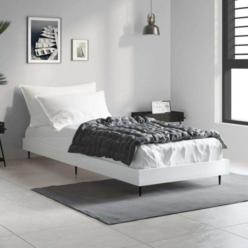 Modernes Einzelbett Vidaxl aus Holzwerkstoff in Weiß, B/T/H: 75 x 190 cm - Bild 1