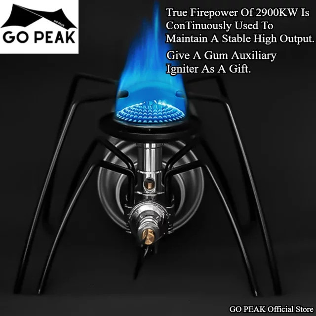 GOPEAK Tragbarer Gas-Spinnenofen für Camping und Outdoor in Grün Khaki - Bild 1