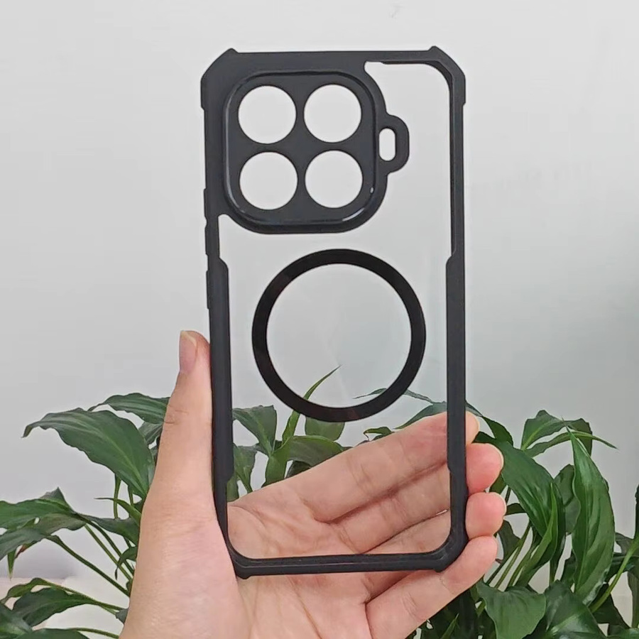 Xundd Handyhülle für Xiaomi 15T Pro Magnetisch Stoßfest Transparent mit Airbags aus PC und TPU - Bild 3