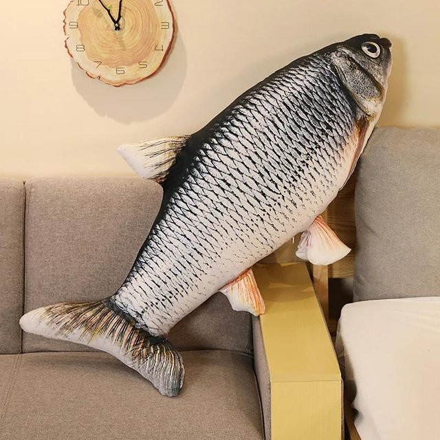 Kidsly Lustige Fisch Plüsch Spielzeug, Karpfen Plüsch Kissen, 30cm, ab 14 Jahre - Bild 1