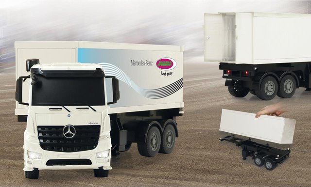 Jamara Mercedes-Benz Arocs Container LKW 1:20 ab 6 Jahren weiß - Bild 4
