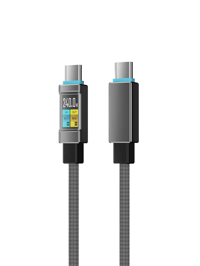 USB-C zu USB-C Schnellladekabel mit 100W Leistung für iPhone 15/16, Samsung, Huawei, Xiaomi und OPPO in Schwarz oder Grau - Bild 4