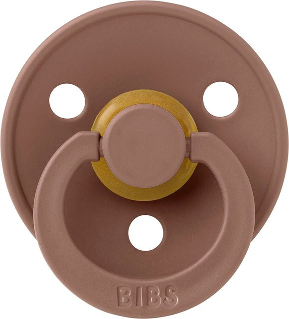 BIBS 2er-Pack Colour Schnuller aus Naturkautschuk in Cherry und Brown für 0-6 Monate - Bild 1