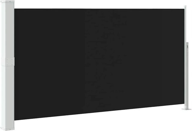 vidaXL Seitenmarkise aus Polyester und Stahl in Schwarz mit automatischem Aufrollmechanismus, B/H: 300 x 160 cm - Bild 1