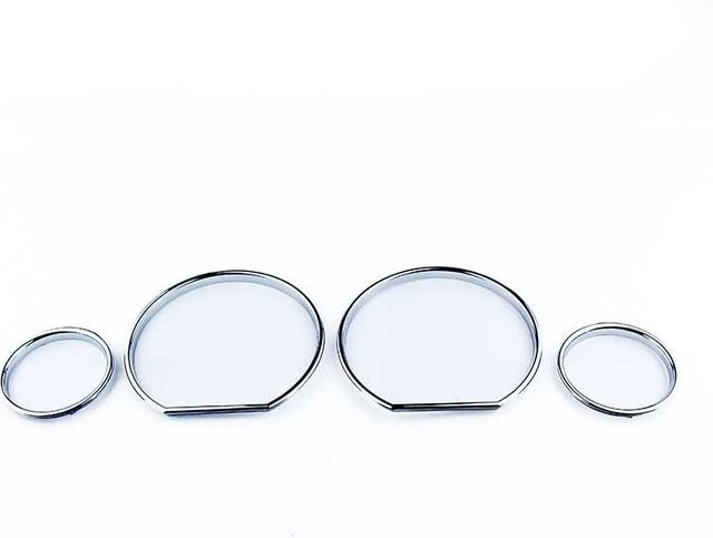 VDO Styling Armaturenbrett Manometer Ring Set für BMW E36 3er Modelle 92-99 in Chrom Silber und Matt Silber - Bild 1