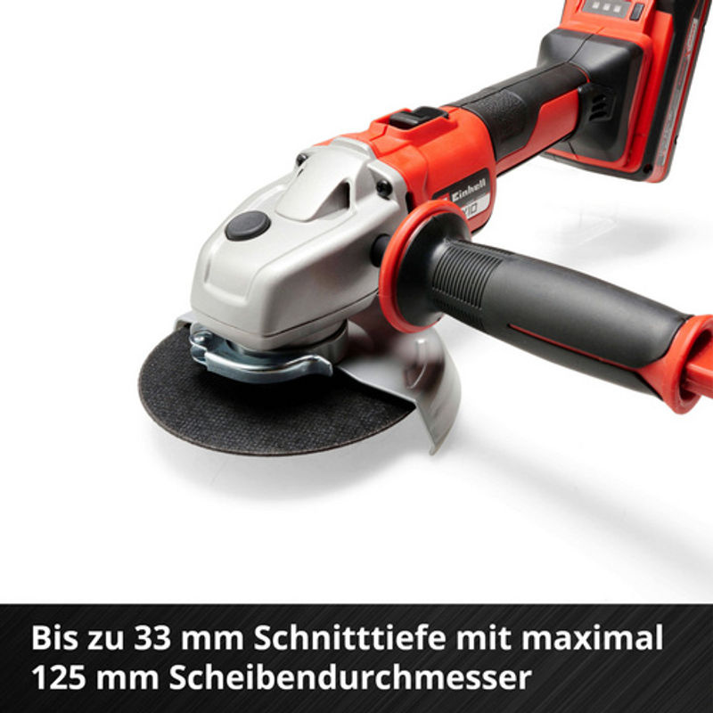 Einhell AXXIO 18/125 Akku-Winkelschleifer 18V rot/schwarz/grau ohne Akku - Bild 3