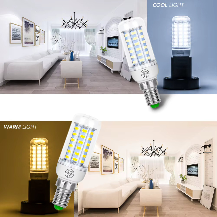 LED Maisbirne E27 Deckenleuchte für deine Innenbeleuchtung in Weiß mit wählbarer Lichtfarbe Warmweiß oder Kaltweiß - Bild 2