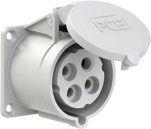 PC Electric Power Twist 324-1 CEE Anbaudose 32A 4polig in Weiß IP44 - Bild 1