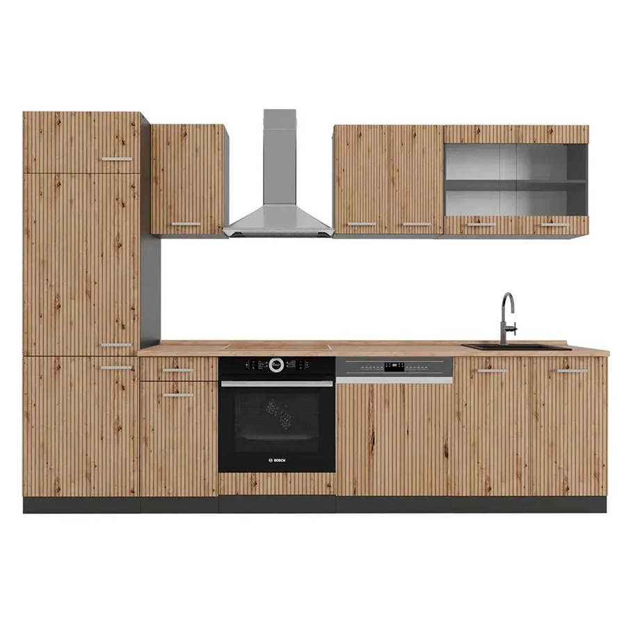 Vicco R-Line Küchenzeile Artisan Eiche und Anthrazit, Breite: 300 cm - Bild 2