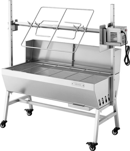 Elektrischer Drehspießgrill von Buying Solutions, MB aus Edelstahl in Silber, 38W mit 60 kg Tragfähigkeit und 7-stufiger Höhenverstellung - Bild 1