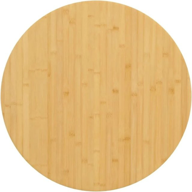 vidaXL Tischplatte aus Bambus, beige, Durchmesser: 70 cm, Höhe: 1,5 cm - Bild 1