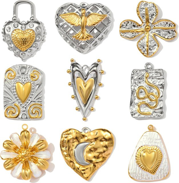 vnistar Anhänger Charms, Edelstahl, Bicolor, Damen - Bild 1