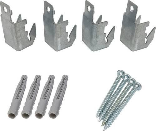 Thermo TECH 5007803 Montageset für Convecto Flächenheizkörper mit Wandhalterung in Silber - Bild 1