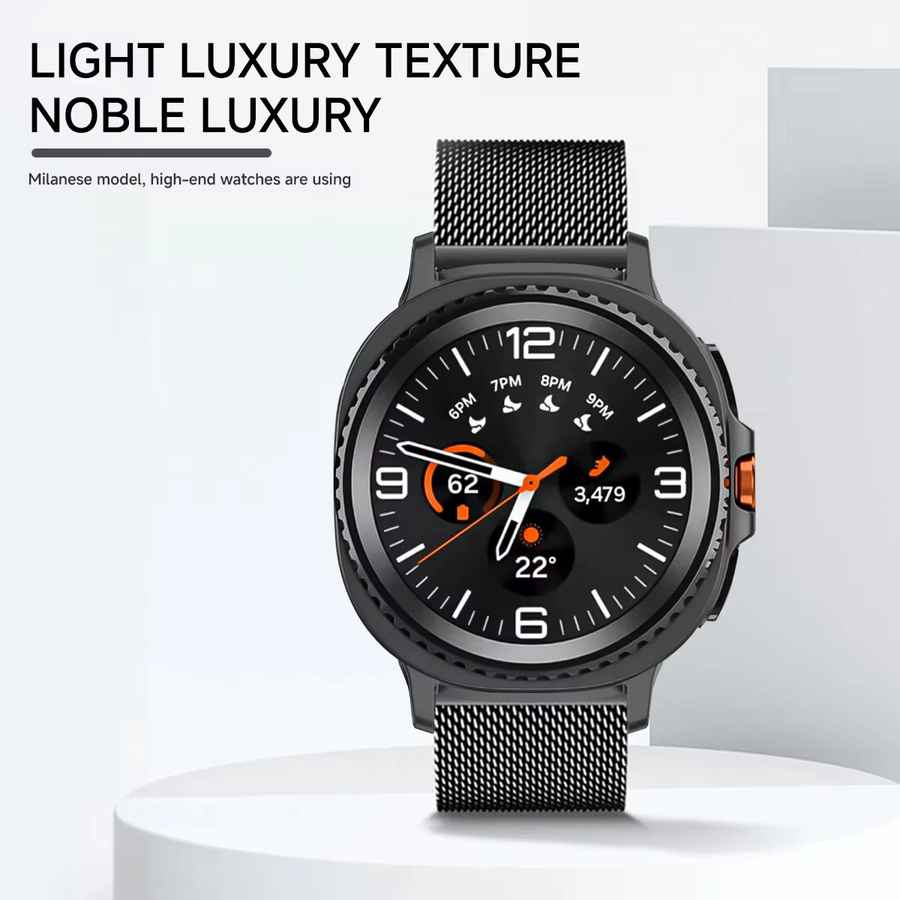 SNQP Uhrenarmband Edelstahl, Silber, Milanese Loop für Samsung Galaxy Watch - Bild 4