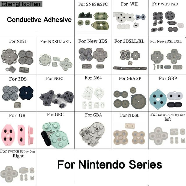 19 Typen leitfähiger Klebstoff für Nintendo Reparaturzubehör für 3DS NDS GB N64 Schalter Wii WiiU Keypad - Bild 1