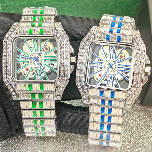 STARPERISH Armbanduhr Edelstahl, Quarz, Diamant, Zirkonia, Herren, Silber - Bild 1