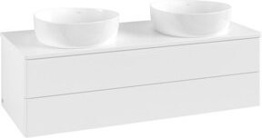 V&B Waschtischunterschrank Antao ohne Frontstruktur in Weiß lackiert, B/T/H: 120 x 50 x 36 cm - Bild 1