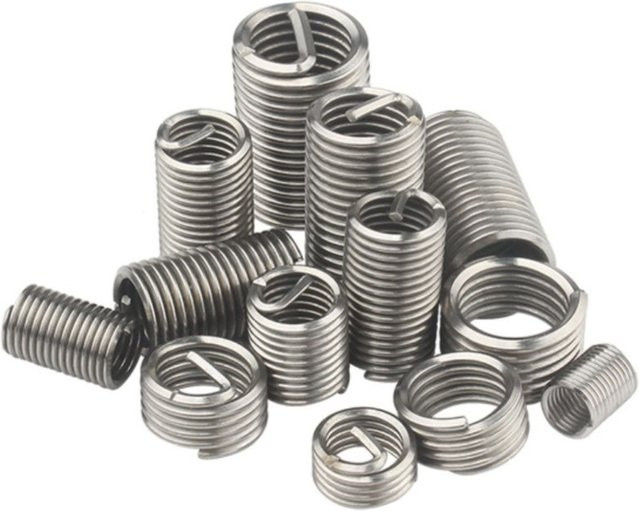 Angooter Gewindeeinsatz Set aus 304 Edelstahl in Silber für M3 bis M12 Helicoil Gewindereparatur - Bild 1