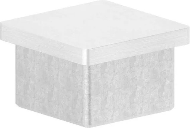 FeNau Einsteckkappe aus Edelstahl V2A für Quadratrohr, Farbe: Silber, B/T/H: 40 x 40 x 3 mm - Bild 1