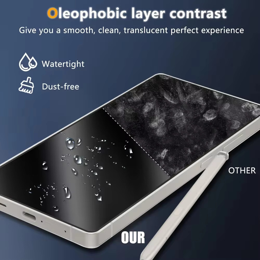 2 Stück Samsung Galaxy S26 Ultra Displayschutzfolien aus gehärtetem Glas mit oleophober Beschichtung, transparent - Bild 4