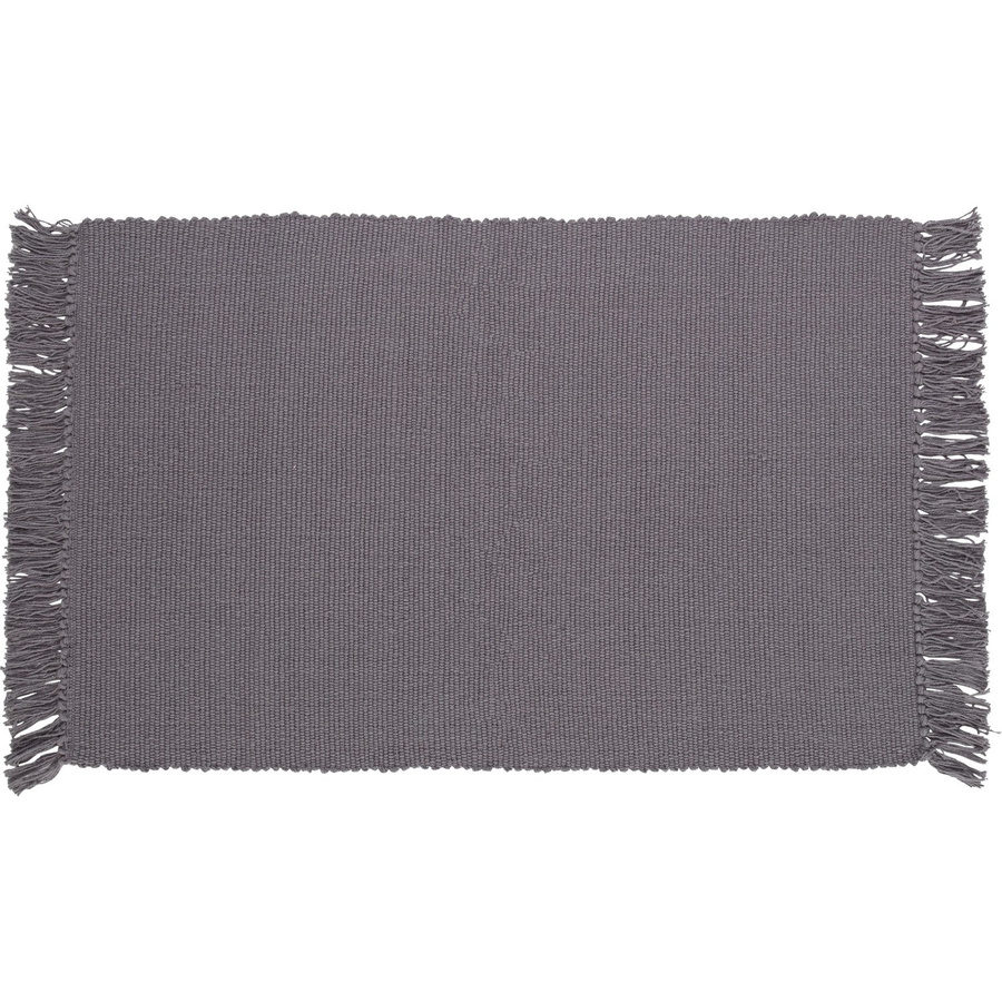 OBI Baumwoll Teppich Uni Dunkelgrau mit Fransen, Breite: 50 cm, Länge: 80 cm - Bild 2