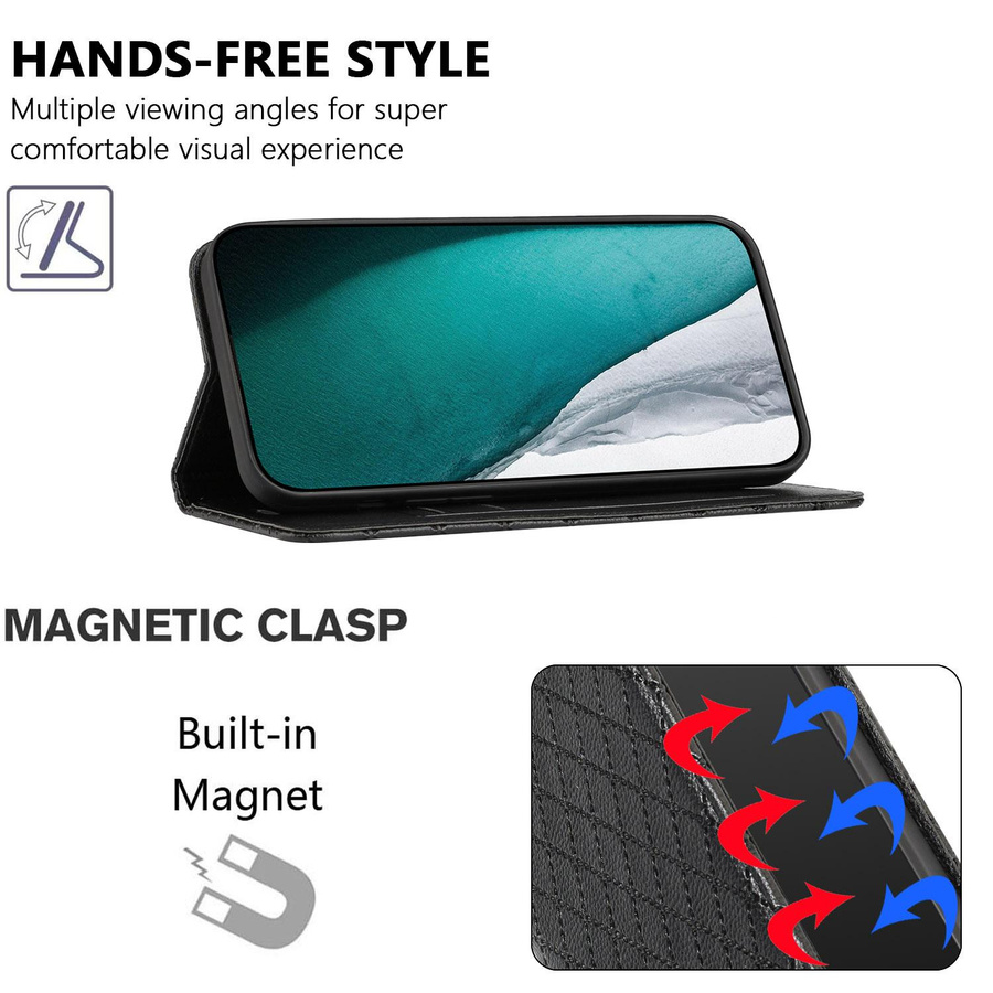 Magnetische Leder-Handyhülle mit Geldbörse für Xiaomi 15 14 14T 13 13T 12 12T 11 11T Pro Ultra Lite 5G in Schwarz - Bild 2