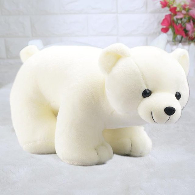 Weiße und braune Eisbären Plüschtiere, 25cm, ab 14 Jahren - Bild 1