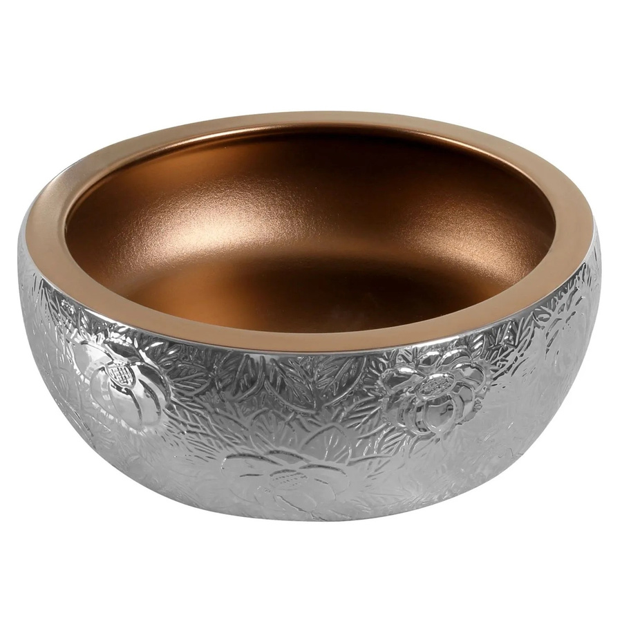 Kerra Aufsatzwaschbecken KR-124 aus Keramik in Braun und Gold, rund - Bild 2