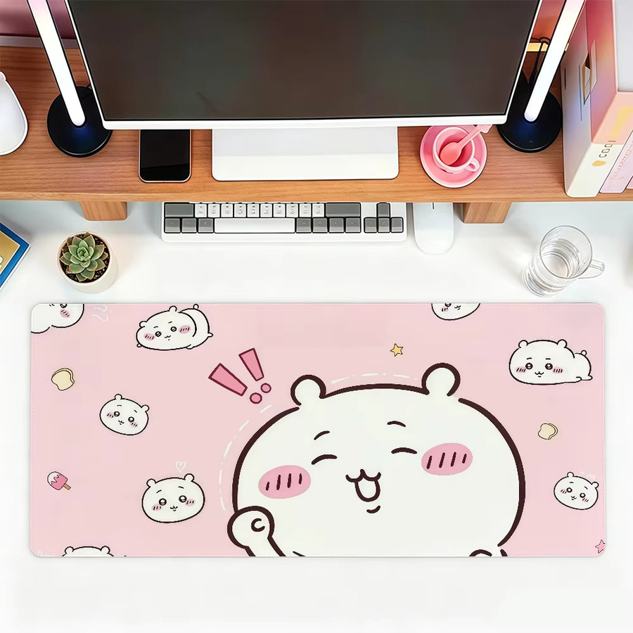 C-Chiikawa Mauspad in Pink für Büro und Gaming, groß, rutschfest und wasserdicht - Bild 6