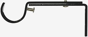 Kirsch Gardinenstangenhalter aus Metall in Schwarz für Wandmontage Ø 28 mm - Bild 1