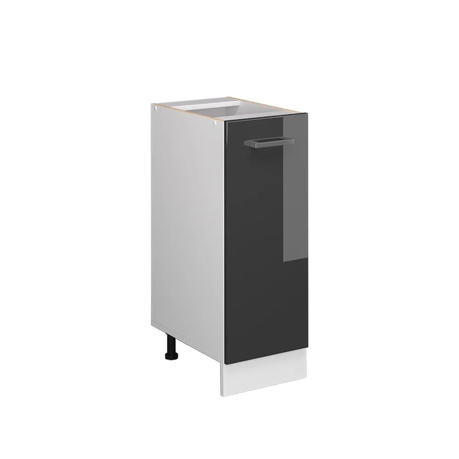 Vicco Apothekerunterschrank R-Line Küchenschrank Hochglanz Weiß Anthrazit Breite: 30 cm - Bild 3