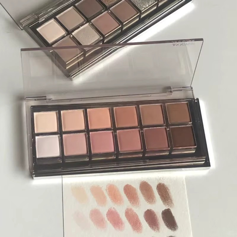 JOOCYEE Lidschattenpalette, 12 Farben, Matt und Schimmer, Unisex - Bild 2