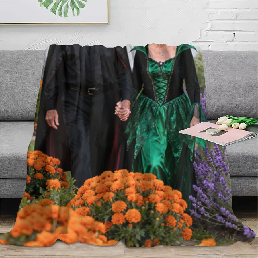 Personalisierte Halloween-Paar-Jubiläums-Flanellblanke von SRH mit individuellem Datum und Weihnachtsmuster - Bild 3