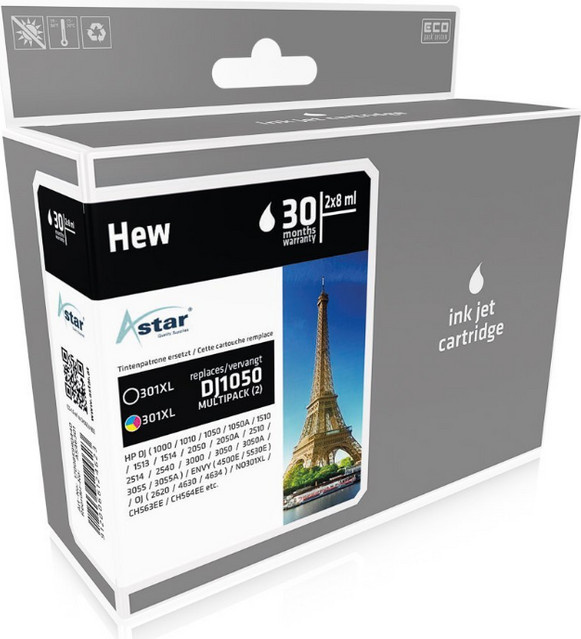 HP Tintenpatronen-Set für Inkjet-Drucker, Schwarz und Multicolor, AS46301 ASTAR HP DJ 1050 - Bild 1