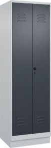 C+P PSA Doppel-Spind Classic PLUS mit Sockel, 2 Abteile, Grau/Anthrazit, B/T/H: 60 x 50 x 195 cm - Bild 1