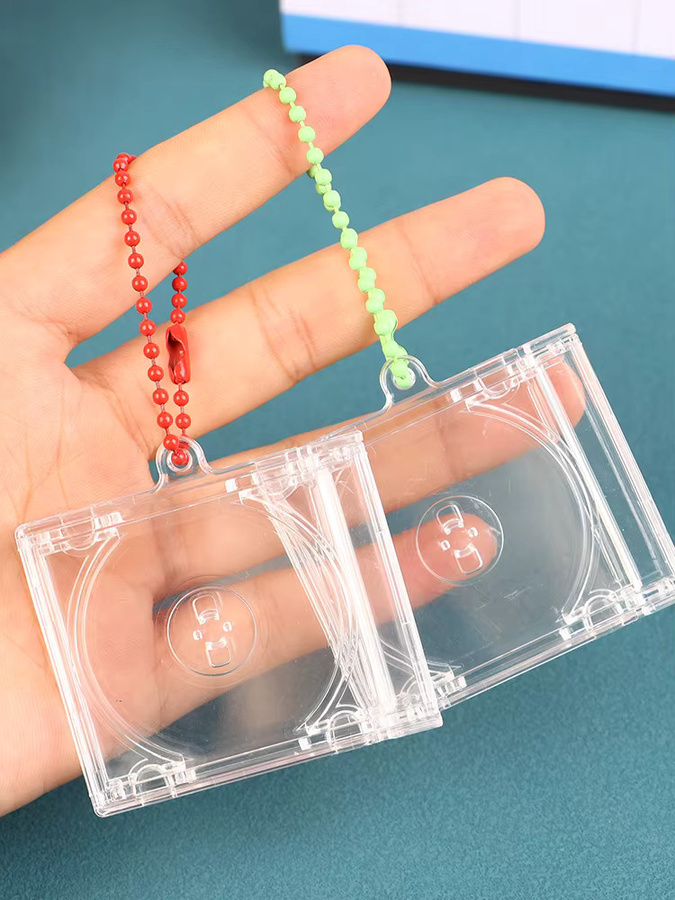 Schlüsselanhänger Mini-CD-Hülle, CD-Player-Motiv - Bild 2