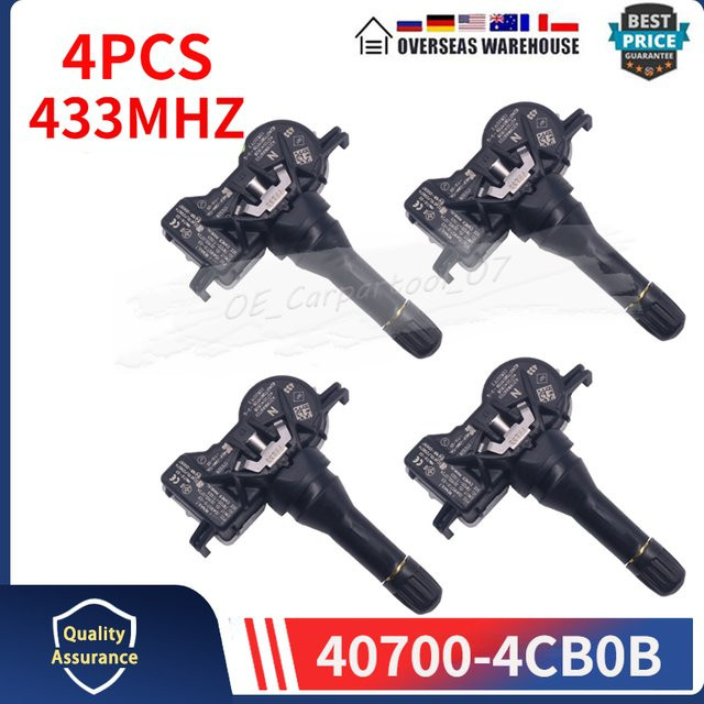 GANGLE Reifendruckkontrollsensor TPMS 433 MHz in Schwarz für Nissan Armada, Leaf, Qashqai, Lada, Renault Megane und Infiniti Qx50 - Bild 1