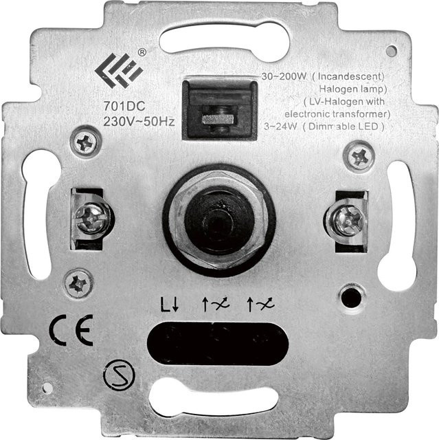 Annica Drehdimmer Unterputz in Weiß und Silber mit Metallelementen - Bild 1