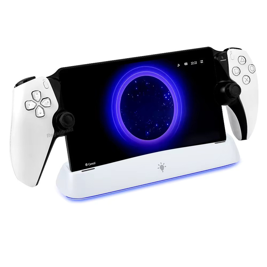 HeroAngel Ladestation für PlayStation Portal mit 7 RGB-Lichtmodi und Sicherheitsladefunktion, Weiß - Bild 3