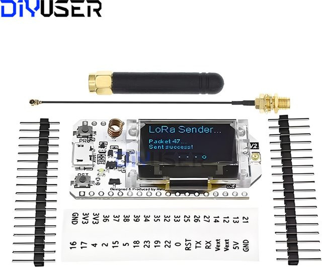 DIYUSER SX1276 LoRa ESP32 Entwicklungsboard mit blauem 0,96 Zoll OLED, WLAN und Bluetooth für IoT-Projekte, Multicolor - Bild 1