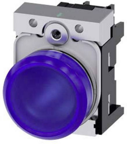 Siemens Leuchtmelder Blau aus Metall 3SU1152-6AA50-1AA0 - Bild 1